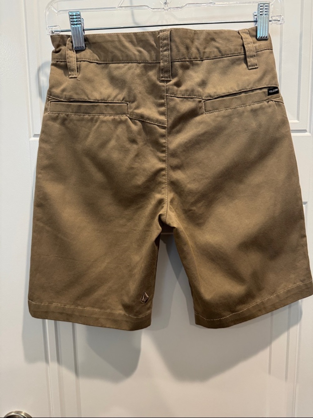 Volcom Men's Flat Front Shorts in Khaki Brown - Picture 4 of 9